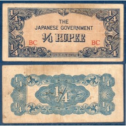Myanmar, Birmanie Pick N°12a, TTBBillet de banque de 1/4 Rupee 1942