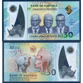 Namibie Pick N°18, Billet de banque de 30 Dollars 2020