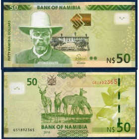 Namibie Pick N°13b, Neuf Billet de banque de 50 Dollars 2016