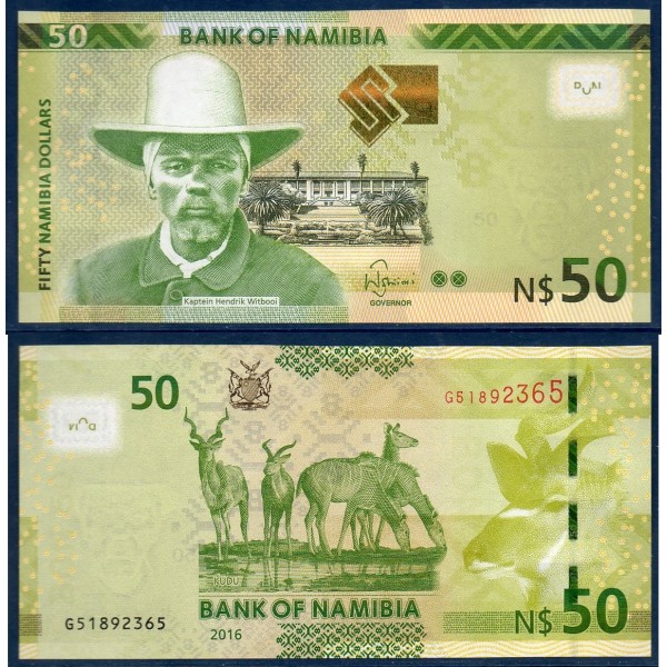 Namibie Pick N°13b, Neuf Billet de banque de 50 Dollars 2016