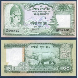 Nepal Pick N°34e, Billet de banque de 100 rupees 1995-2000