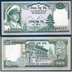 Nepal Pick N°19, neuf Billet de banque de 100 rupees 1972