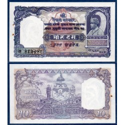 Nepal Pick N°6, Billet de banque de 10 Mohru 1953