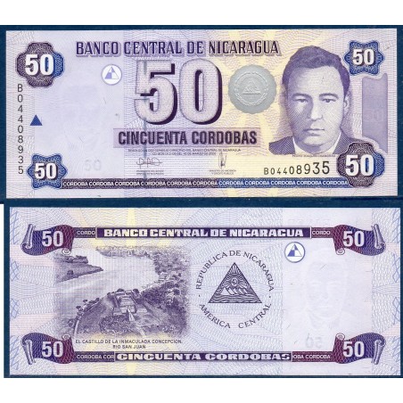 Nicaragua Pick N°198, Billet de Banque de 50 cordobas 2006