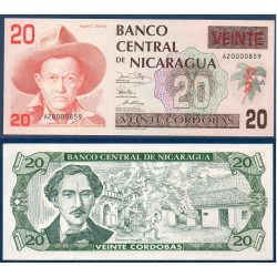 Nicaragua Pick N°176, Billet de Banque de 20 cordobas 1990