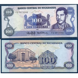 Nicaragua Pick N°154, Billet de Banque de 100 Cordobas 1985
