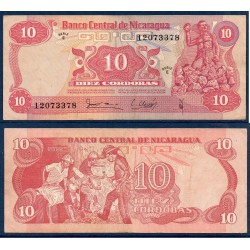 Nicaragua Pick N°134, TTB Billet de Banque de 10 Cordobas 1979