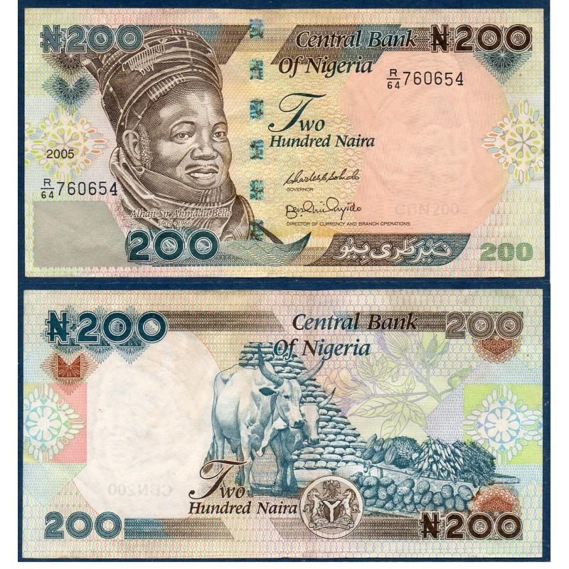 Nigeria Pick N°29c, Sup Billet de Banque de 200 Naira 2004-2005
