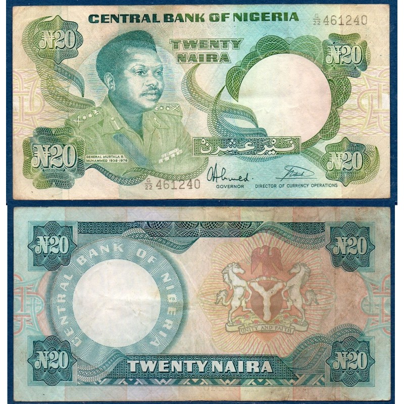 Nigeria Pick N°26b, TTB Billet de Banque de 20 Naira 1984-2000