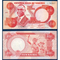 Nigeria Pick N°25f, Billet de Banque de 10 Naira 1984-2003