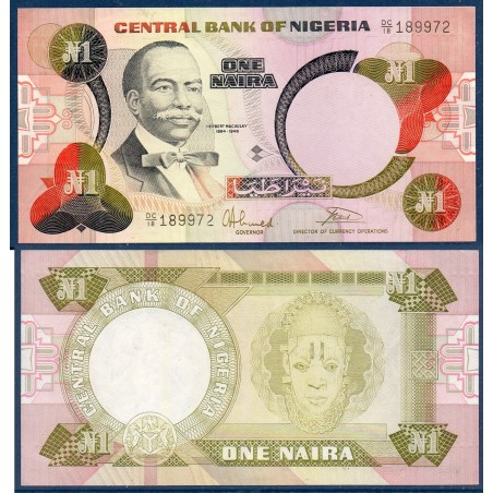 Nigeria Pick N°23b, Neuf Billet de Banque de 1 Naira 1984
