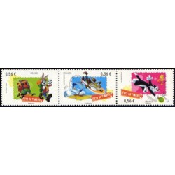 Timbre France Yvert No 4338-4340 Fête du timbre Looney Tunes