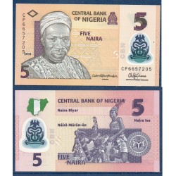 Nigeria Pick N°38f, Billet de Banque de 5 Naira 2015