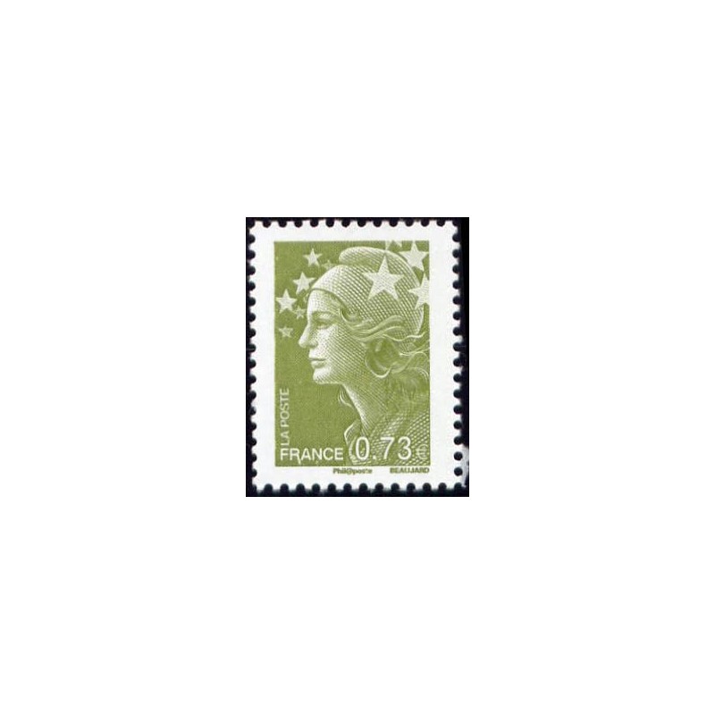 Timbre France Yvert No 4342 Marianne de Beaujard 0.73€ vert olive