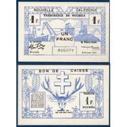 Nouvelle Calédonie Pick N°55b, Neuf Billet de banque de 1 franc 1943