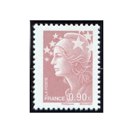 Timbre France Yvert No 4343  Marianne de Beaujard 0.90€ lilas brun clair