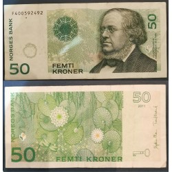 Norvège Pick N°46d, TTB Billet de banque de 50 Kroner 2011-2015