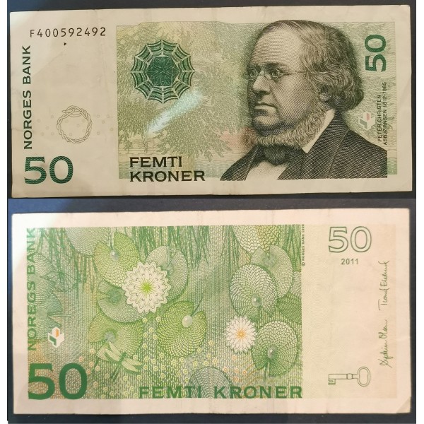 Norvège Pick N°46d, TTB Billet de banque de 50 Kroner 2011-2015