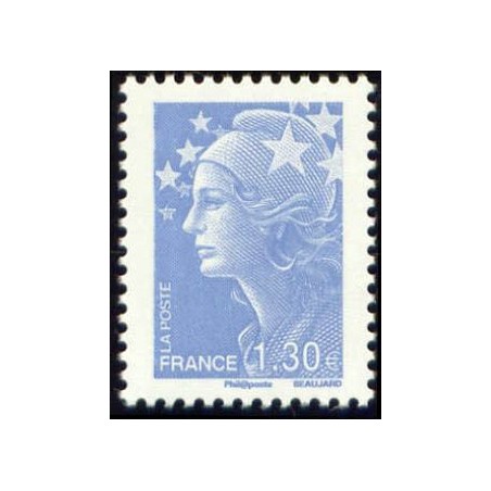 Timbre France Yvert No 4344 Marianne de Beaujard 1.30€ bleu ciel