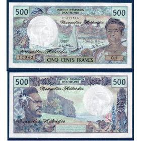 Nouvelles hébrides Pick N°19c, Billet de banque de 500 Francs 1970-1981