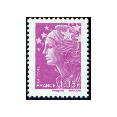 Timbre France Yvert No 4345 Marianne de Beaujard 1.35€ lilas