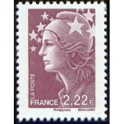 Timbre France Yvert No 4346 Marianne de Beaujard 2.22€ brun prune