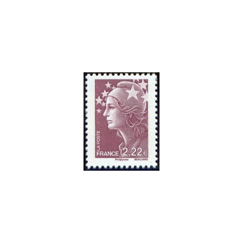 Timbre France Yvert No 4346 Marianne de Beaujard 2.22€ brun prune