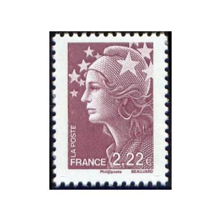 Timbre France Yvert No 4346 Marianne de Beaujard 2.22€ brun prune