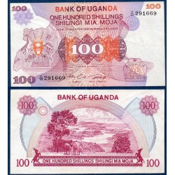 Ouganda Pick N°19b, TTB Billet de banque de 100 Shillings 1982