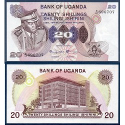 Ouganda Pick N°7c, Billet de banque de 20 Shillings 1973