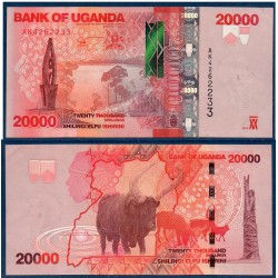 Ouganda Pick N°53a, Billet de banque de 20000 Shillings 2010