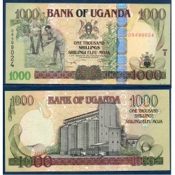 Ouganda Pick N°43d, Billet de banque de 1000 Shillings 2009