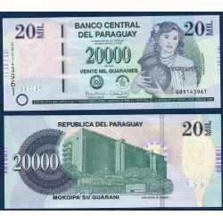 Paraguay Pick N°238b, Billet de banque de 20000 Guaranies 2015