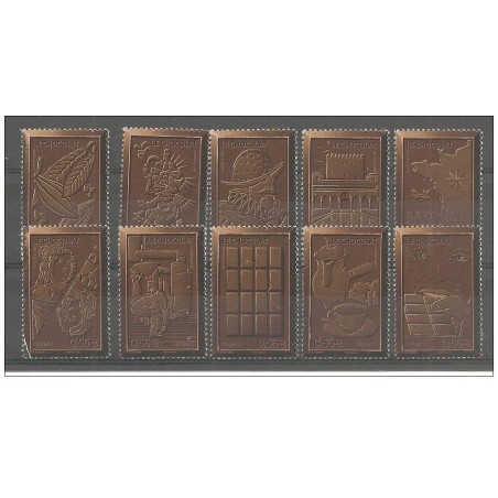 Timbre France Yvert No 4357-4366 Le chocolat, timbres parfumés au chocolat