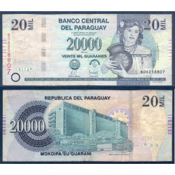 Paraguay Pick N°230a, TTB Billet de banque de 20000 Guaranies 2007