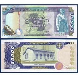 Paraguay Pick N°218, Billet de banque de 50000 Guaranies 1998