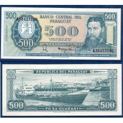 Paraguay Pick N°206, Billet de banque de 500 Guaranies 1982