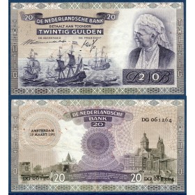 Pays Bas Pick N°54, TTB+ Billet de Banque de 20 gulden 1941