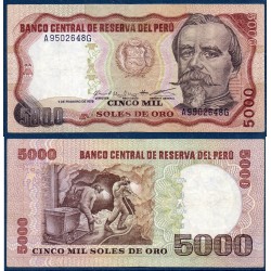 Perou Pick N°119 Billet de banque de 5000 Soles 1979