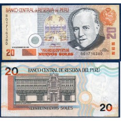 Perou Pick N°176a, TTB Billet de banque de 20 Soles 2001