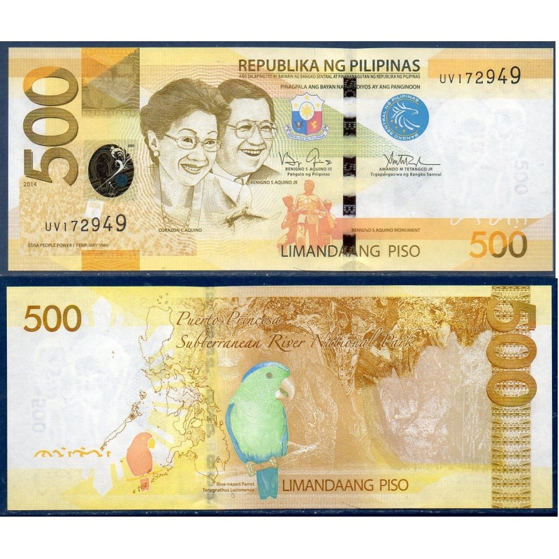 Philippines Pick N°210a, Billet de banque de 500 Piso 2010-2015