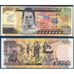 Philippines Pick N°204, Billet de banque de 500 Piso 2009