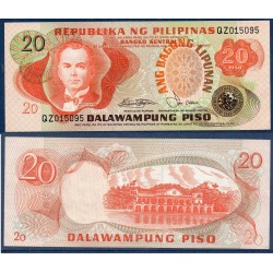 Philippines Pick N°162b, Billet de banque de 20 Piso 1978