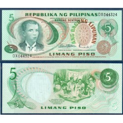 Philippines Pick N°153b, Neuf Billet de banque de 5 Piso 1970
