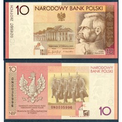 Pologne Pick N°179, Neuf Billet de banque de 10 Zlotych 2008