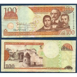 Republique Dominicaine Pick N°177a, TTB Billet de banque de 100 Pesos 2006