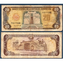 Republique Dominicaine Pick N°139a, TB Billet de banque de 20 Pesos oro 1992