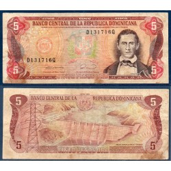 Republique Dominicaine Pick N°131, Billet de banque de 5 Pesos oro 1990
