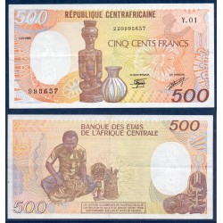 Centrafrique Pick N°14a, Billet de banque de 500 Francs 1985
