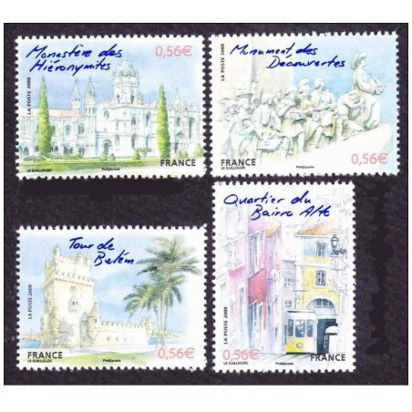 Timbre France Yvert No 4402-4405 Lisbonne, capitales européennes